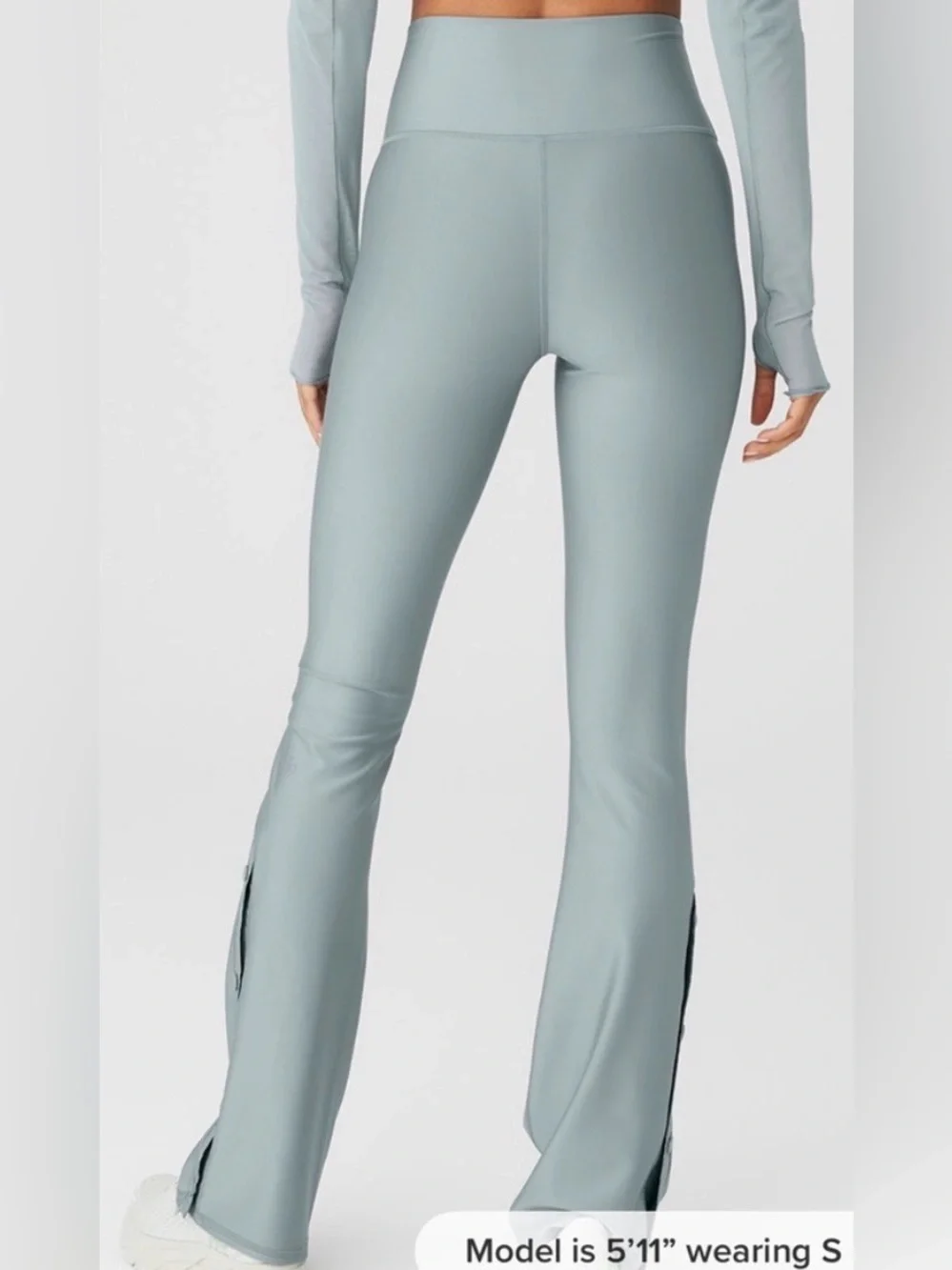 ALO Yoga Airlift Game Changer High Waist 7/8 Flare Leggings- Cosmic Grey/ Size M